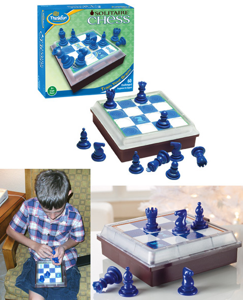 Solitaire Chess позиционируется для детей старше 8 лет. Однако опробовавшие игру блогеры говорят, что наибольшим спросом она пользуется у подростков (фото ThinkFun, Gabreial Wyatt/Vintage Indie, gizmag.com).